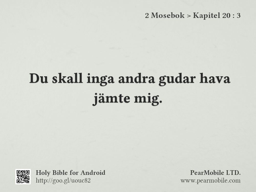 2 Mosebok, Kapitel 20:3